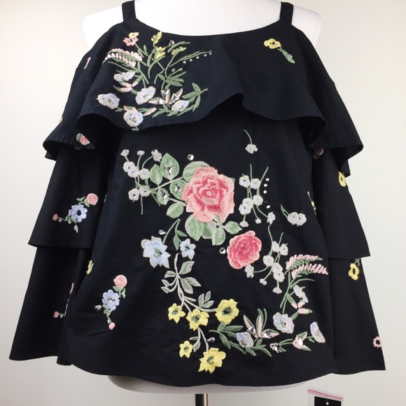 International Concepts Floral Off Shoulder Top - Picture 8 of 8